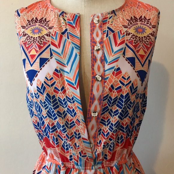 ** SOLD ** MH Safari Dress, Palms, S - Picture 3 of 8